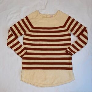 Cream and rust stripe sweater